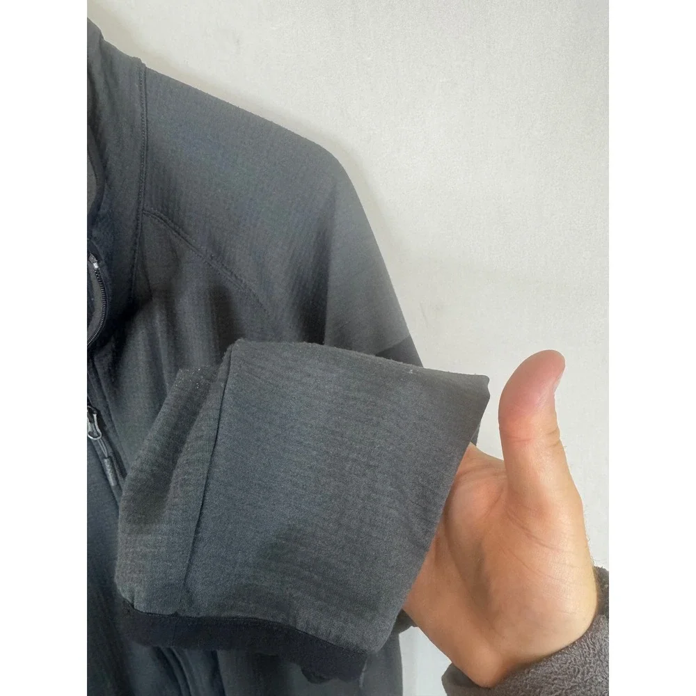 The North Face Mens Borod Full Zip Grid Fleece Jacket Asphalt Grey XXL NF0A2VE1